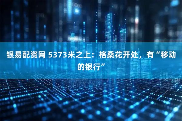 银易配资网 5373米之上：格桑花开处，有“移动的银行”